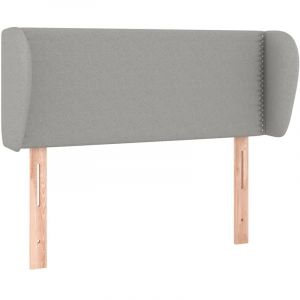 VidaXL T&ecirc;te de lit avec oreilles Gris clair 93x23x78/88 cm Tissu