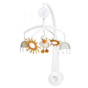 Sterntaler Canard mobile pour b&eacute;b&eacute; Edda Lou - Mobile musical pour gar&ccedil;ons et filles avec m&eacute;lodie de Brahms berceuse et armatures blanches - Aide &agrave; l'endormissement