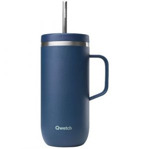 Qwetch Mug isotherme avec anse et paille