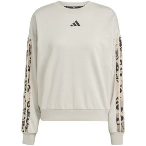 Adidas Sweatshirt femme Animal Print French Terry 3 Stripes