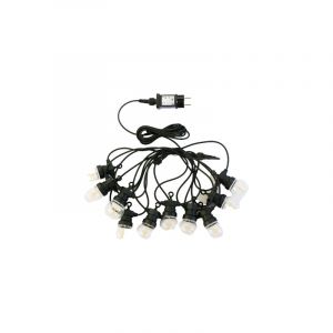 V-TAC Câble à perforation LED VT-71510 5 mètres avec fiche, avec 10x 0,6w ampoules à filament LED, 3000K Blanc Chaud, 300 Lumen, IP44