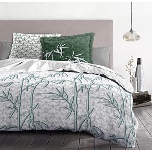 Parure de Couette 100% Coton 57 fils couleurs - Blanc, mati&egrave;re - 100% coton, tailles - 240 x 260 cm - Blanc