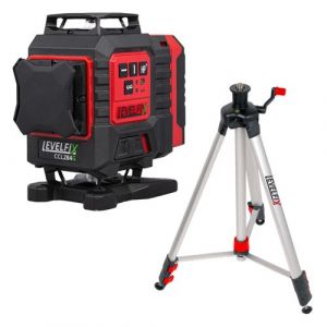 Levelfix CCL284G Laser multiligne 4D, faisceau vert - Set avec Tr&eacute;pied 1,5 m - NETIM - 562841