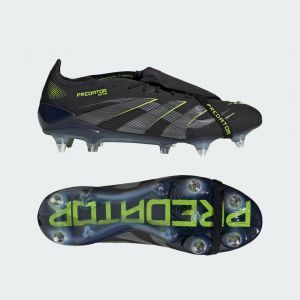 Adidas Predator Elite Fold-over Tongue Sg Electric Stealth - Noir/gris/vert - Terrain Très Gras (Sg), pointure 40⅔ - ['Noir'] - Taille 40⅔