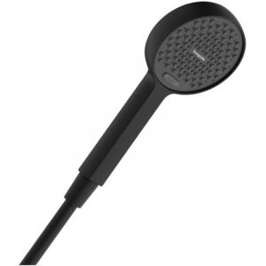 Hansgrohe Activera Select S 28033670 Pommeau de douche rond à économie d'eau avec fonction anti-calcaire 7,2 l/min (EcoSmart) 2 types de jet Noir mat