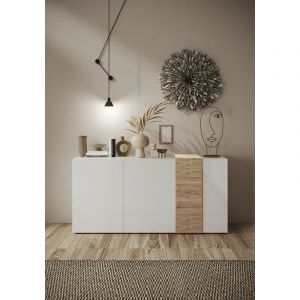 Azura home design Buffet 3 portes VENUS blanc laqué brillant-Kadiz 181 cm