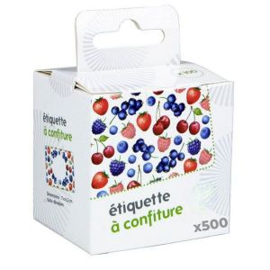 500 étiquettes à confiture - Motifs fruits rouges - Youdoit