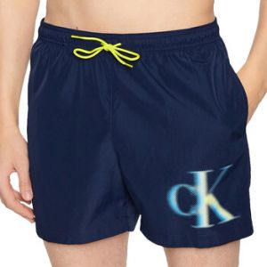 Calvin Klein Maillot de bain Medium Drawstring Monogram bleu foncé jaune - L