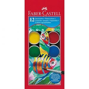 Faber-Castell 12 pastilles de gouache - Couleur assortie