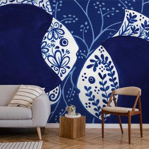Hexoa Papier peint poissons bleu du sud