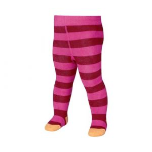 Image de Playshoes Collant thermique rayures filles rouge/rose