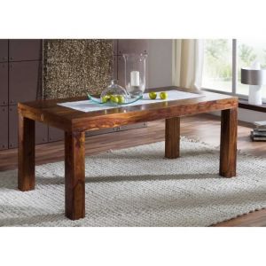 Table à manger 160x90cm - Bois massif de palissandre laqué - METRO LIFE #170