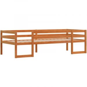 VidaXL Cadre de lit d'enfants marron cire 90x190 cm bois de pin massif, lit pour enfant, lit simple pour enfant, lit en bois massif pour enfant