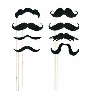 Kit photobooth 8 moustaches (17 cm)