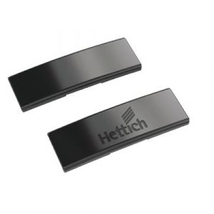 Hettich Cache de bras de charnière - Décor : Noir Obsidien - Modèle : Neutre - Décor : Noir Obsidien