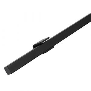 Main courante design noire carr&eacute;e 100 cm + 2 supports