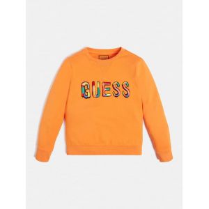 Guess Sweat logo brod&eacute; Orange Kids - Couleur Orange - Taille 14-16 ans