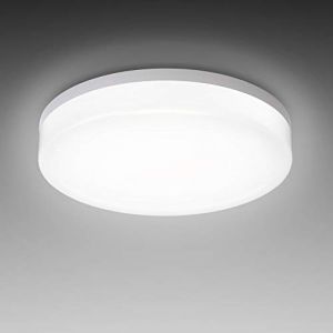 B.K.Licht plafonnier LED int&eacute;rieur ext&eacute;rieur salle de bain balcon terrasse IP54, 13W, lumi&egrave;re blanche neutre 4000 Kelvin, 1600lm I &Oslash; 220mm