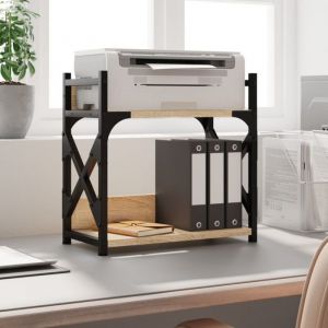 VidaXL Support d'imprimante à 2 niveaux chêne sonoma 40x20x40 cm