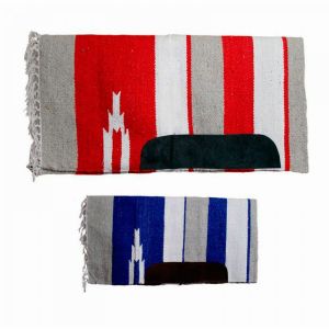 Tapis de selle western avec passage de sangle en cuir Natowa