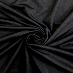Craftine Tissu Jersey Viscose uni Noir