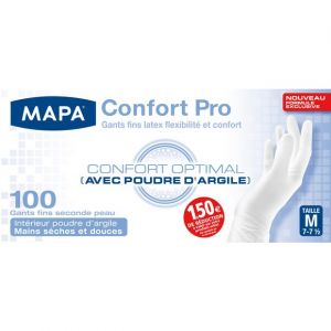 Mapa Gants de Ménage Confort Pro Boîte de 100 Gants Taille 7/M