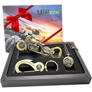 Ouvre Bouteille D&eacute;capsuleur - UGOZEN - Moto - Coffret Cadeau - Noir - 1 pi&egrave;ce - Design Contemporain