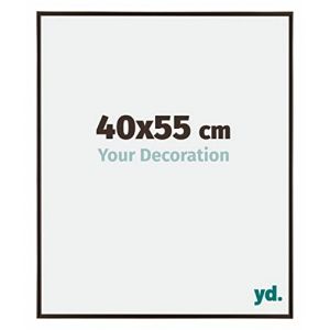 Yd. - Your Decoration - 40x55 cm - Cadre Photo en Plastique Avec Verre acrylique - Anti-Reflet - Excellente Qualité - Anthracite - Cadre Decoration