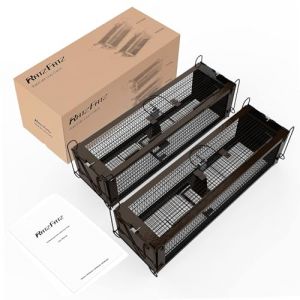 RatzFatz 2Pcs Pi&egrave;ge &agrave; Rats XXL Cage R&eacute;utilisable No Kill avec Sensibilit&eacute; Ajustable et Double Entr&eacute;e pour Souris et Rongeurs