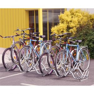 Mottez Râtelier range 9 vélos au sol sur 2 niveaux B133V9