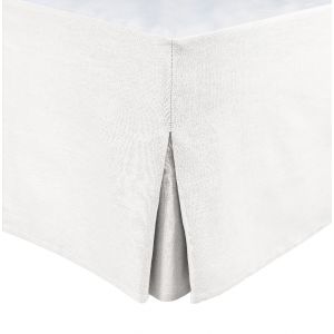 Tour DE LIT Cache SOMMIER 90 X 190 CM + 30 CM Blanc