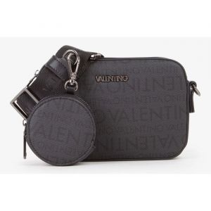 VALENTINO Sac &agrave; &eacute;paule bandouli&egrave;re gris fonc&eacute; noir pour homme - Billion Crossbody Bag Antrac / Nero 313933