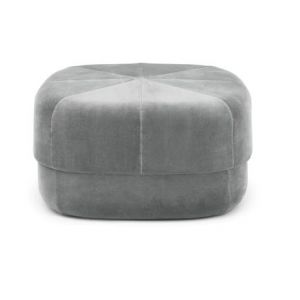 Normann Copenhagen Pouf Circus Large / Ø 65 cm - Velours gris en tissu