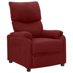 Fauteuil inclinable Rouge bordeaux Tissu Vidaxl Rouge bordeaux