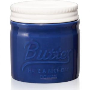 DOWAN Beurrier en c&eacute;ramique avec couvercle Bleu profond