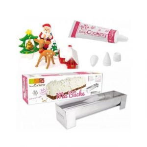 Image de Scrapcooking Coffret bûche de Noël, recette, sujets de décoration et glaçage