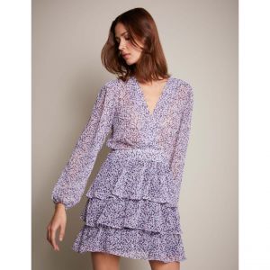 Image de Morgan Robe évasée à volants imprimé floral multico femme