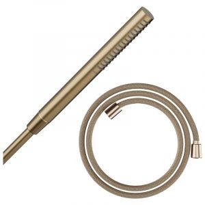 Hansgrohe Pommeau de douche Pulsify s 100 EcoSmart bronze brossé + flexible de douche Designflex 125 cm bronze brossé