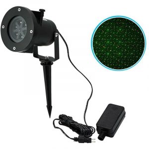 Mediawave Store - 560897 Projecteur laser led lumineux effet rouge et vert ext&eacute;rieur IP65 6W