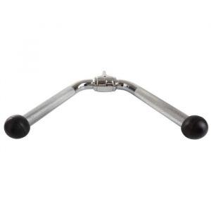 ScSPORTS Barre de Fixation du Câble - Forme V, Chromé, Embouts en Caoutchouc, Charge Max 200 kg - Barre de Traction pour Câble, Manche Traction à Câble, Musculation, Fitness