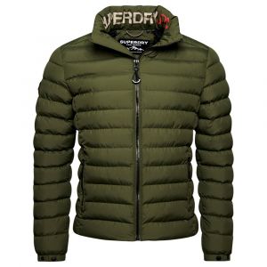 Superdry Pour homme. Veste matelass?e imprim?e Fuji Green