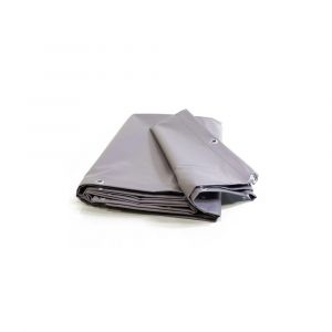 Bache Pergola 15x10 m - Ultra résistante - Etanche - Anti-UV - Fabrication française - Grise - Oeillets