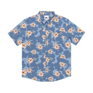 Image de Quiksilver Apero Classic - Chemise &agrave; manches courtes pour Homme Bleu - Taille S