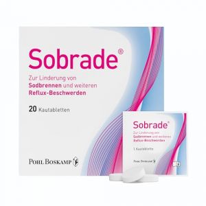 Image de Sobrade Lot de 20 comprimés à croquer contre les brûlures d'estomac pendant la grossesse et l'allaitement