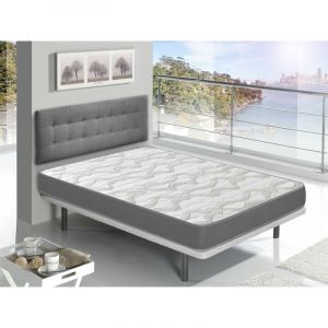 Dormalit Matelas 80X180 NIRVANA &Eacute;paisseur 16 CM Mousse SuperSoft ? Gris clair ? Technologie AirFresh