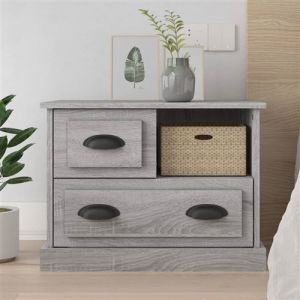 VidaXL Table de chevet sonoma gris 60x39x45 cm 816366