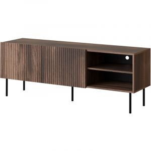 Franco - meuble tv - bois - 150 cm - Bois / Noir