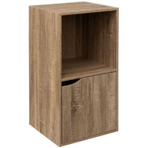 Five Simply Smart - Etagère 2 cases Mix n'modul 1 porte - Marron