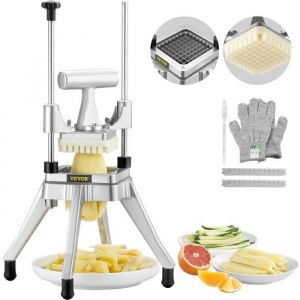 Coupe-Frites Commercial - Vevor - Coupe-Légumes Multifonction Manuel - 2 Lame Inox 0,95 Cm