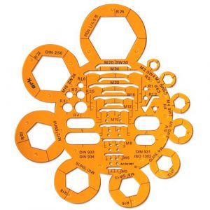 Waytex Trace écrou et boulon pour dessin industriel M2 à M24